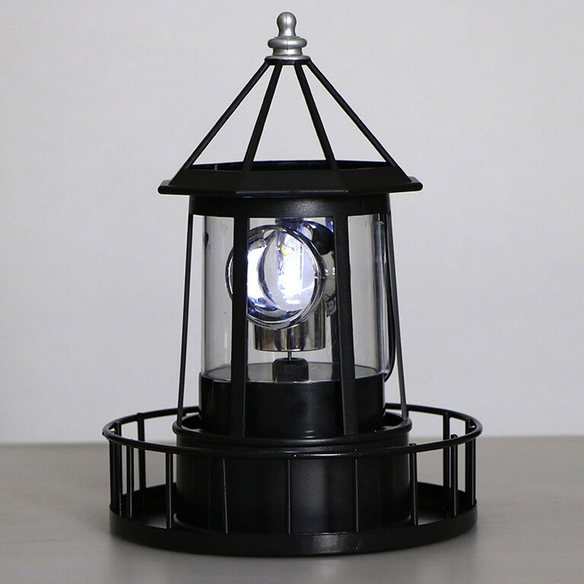 Solar Lighthouse Garden Light with Rotating Beam