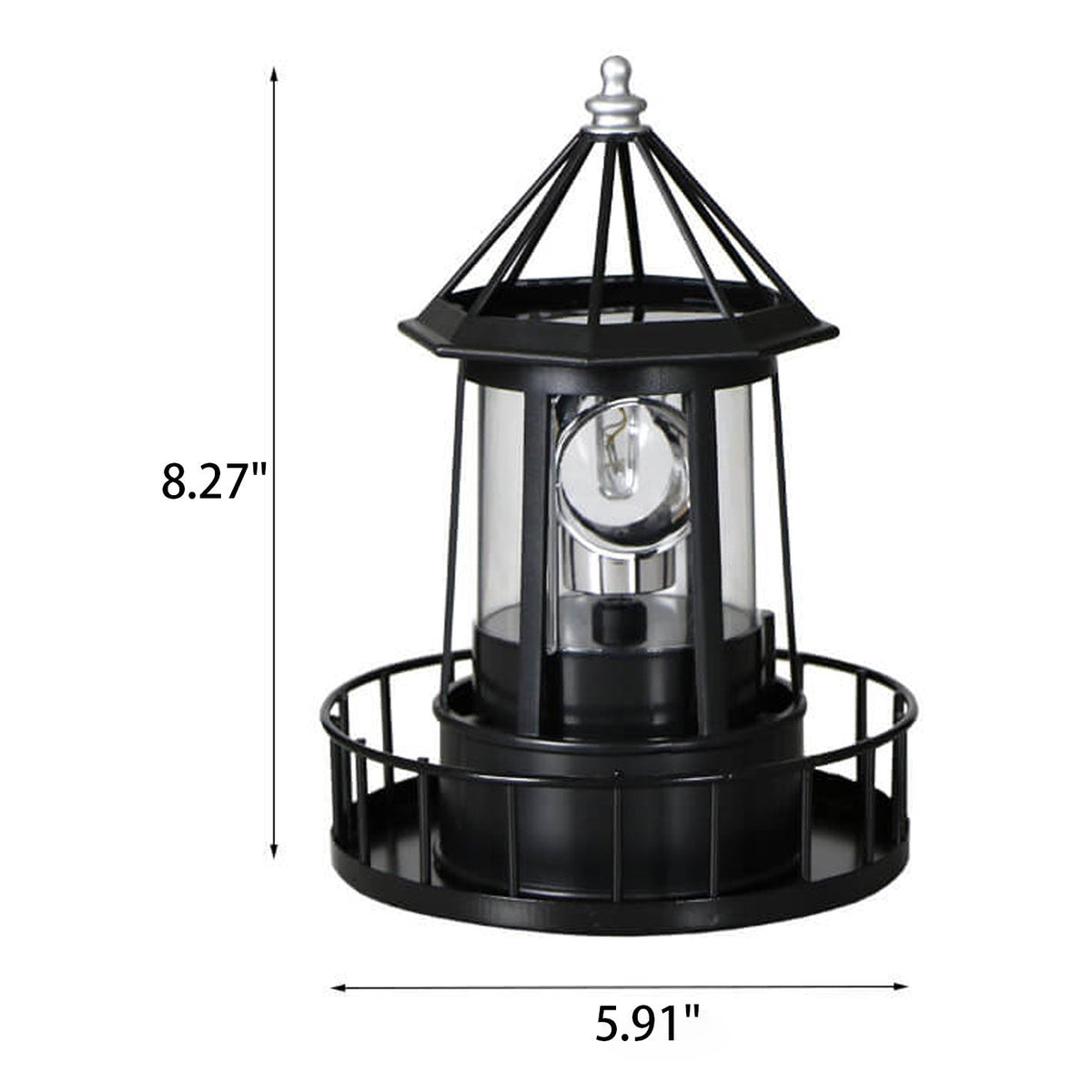 Solar Lighthouse Garden Light with Rotating Beam