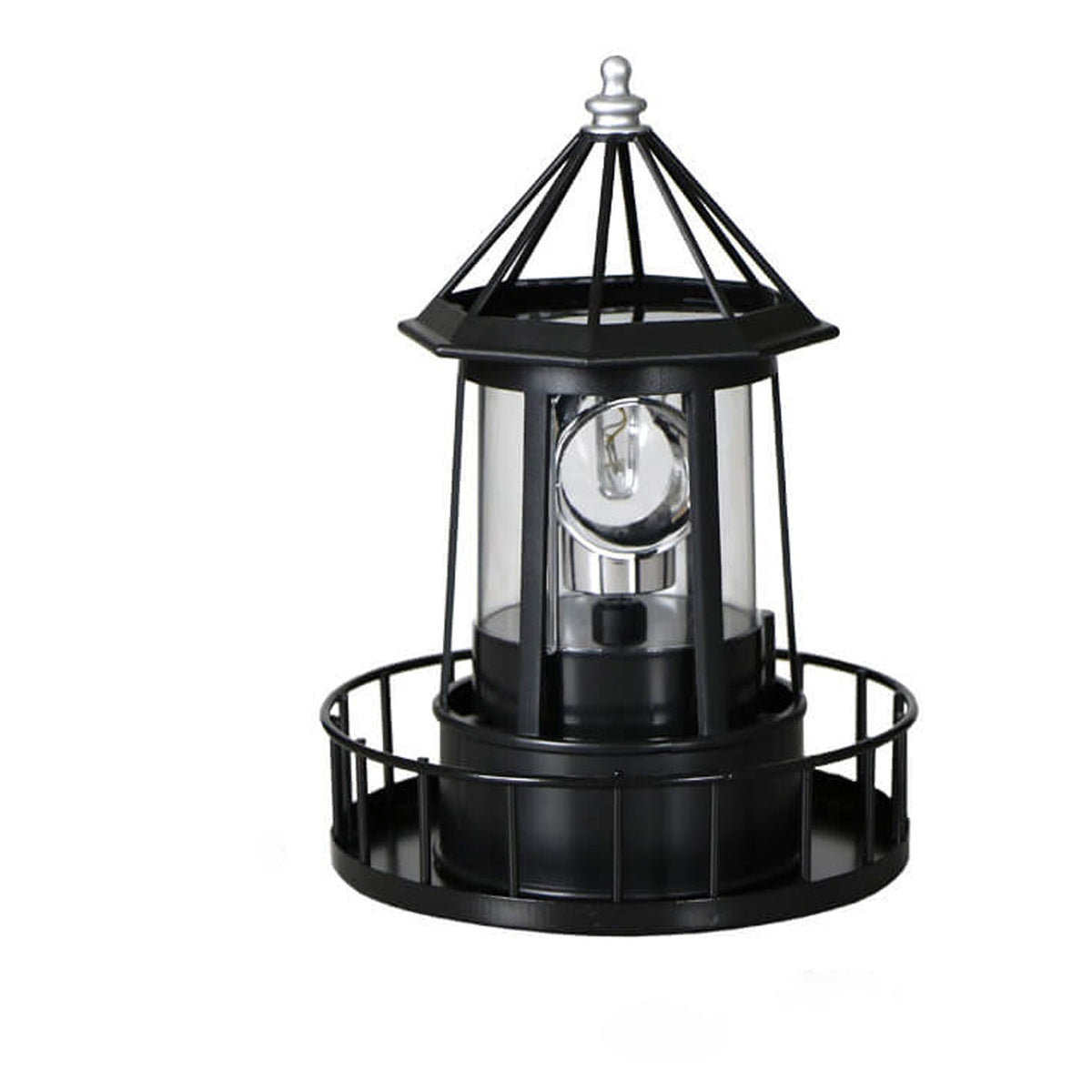 Solar Lighthouse Garden Light with Rotating Beam
