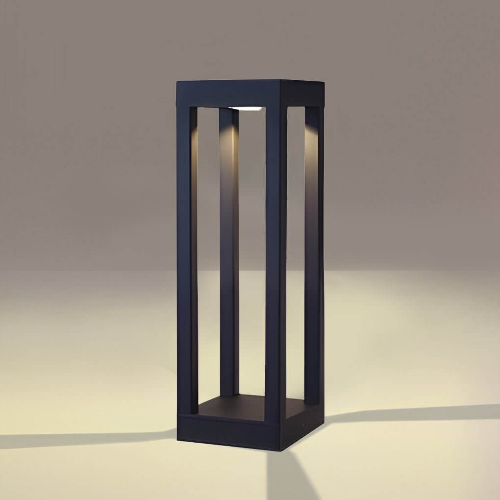 Modern Garden Bollard Light, 4-Beam LED, IP54, 30 to 80 cm