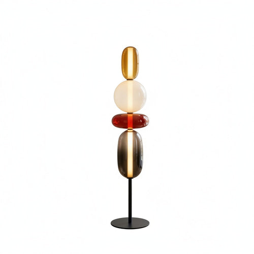 Art Deco Pebble Glass LED Floor Lamp, 130 or 160 cm
