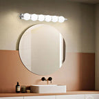 Bathroom Mirror Wall Light with Frosted Glass Globes