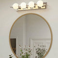 Bathroom Mirror Wall Light with Frosted Glass Globes