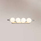 Bathroom Mirror Wall Light with Frosted Glass Globes