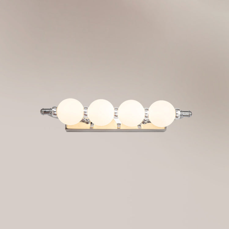 Bathroom Mirror Wall Light with Frosted Glass Globes