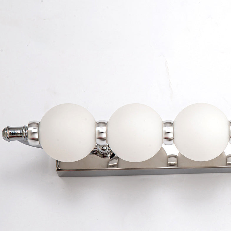 Bathroom Mirror Wall Light with Frosted Glass Globes