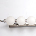Bathroom Mirror Wall Light with Frosted Glass Globes
