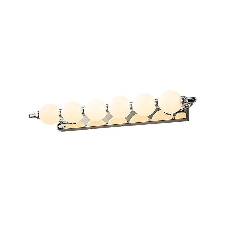 Bathroom Mirror Wall Light with Frosted Glass Globes