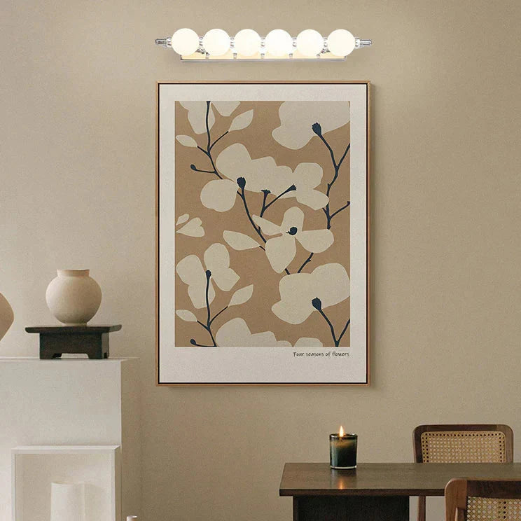 Bathroom Mirror Wall Light with Frosted Glass Globes