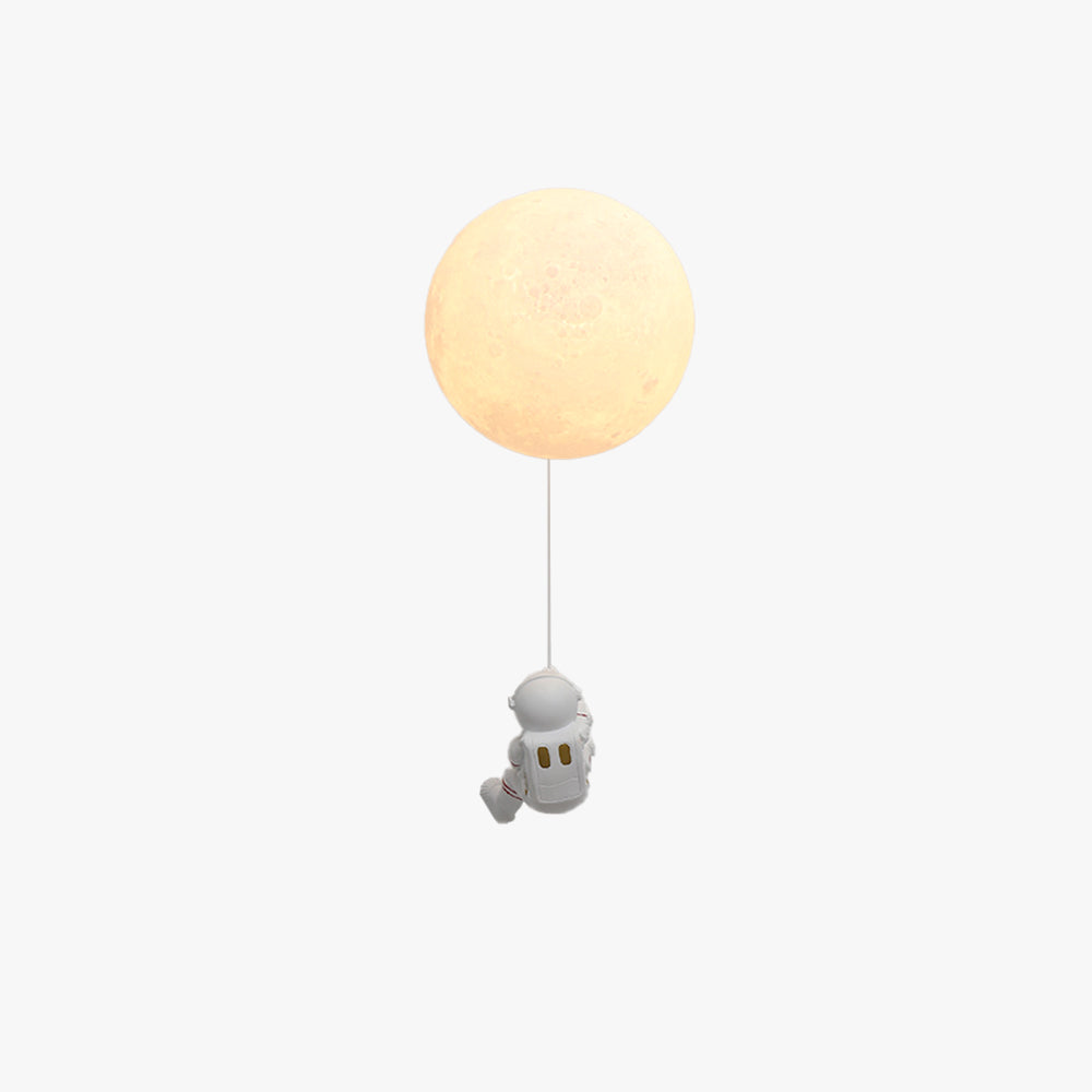 Moon and Astronaut Wall Light for Kids Rooms, G9
