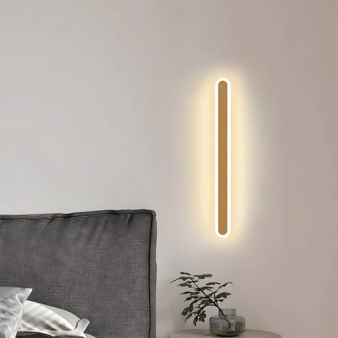 Minimalist Linear Wall Light with Integrated LED Glow