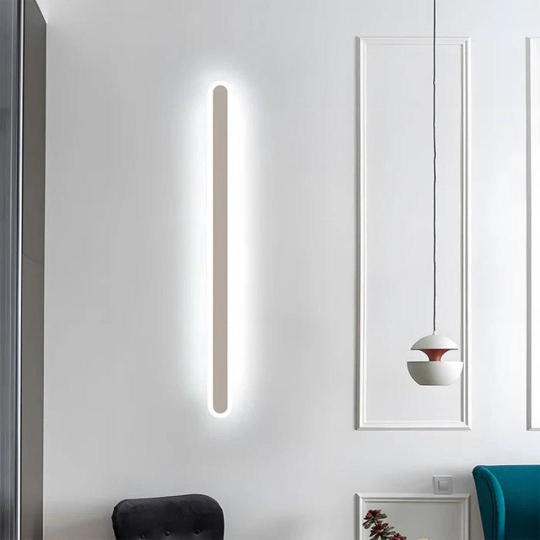 Minimalist Linear Wall Light with Integrated LED Glow