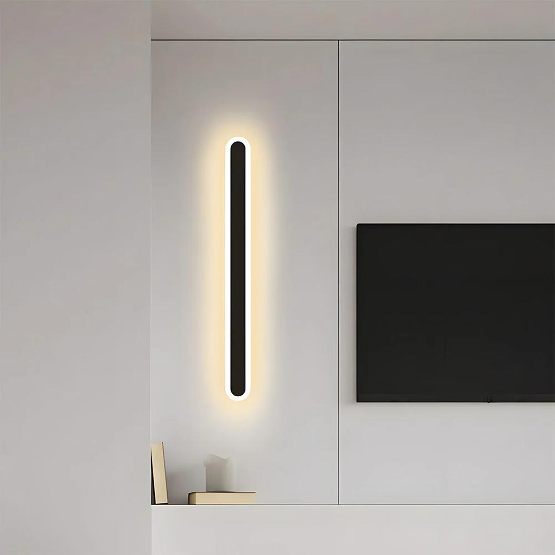 Minimalist Linear Wall Light with Integrated LED Glow