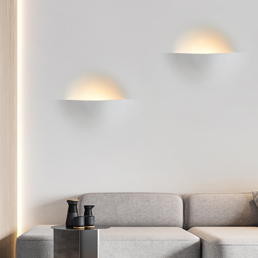 Recessed Plaster Wall Light with Warm LED and Triangular Opening