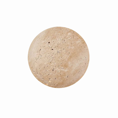 Travertine Wall Light with Halo Glow, 25 or 30 cm
