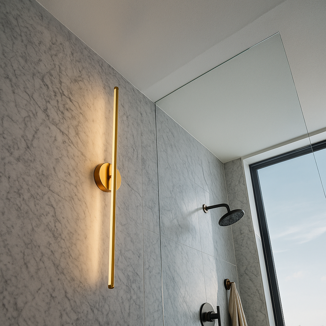 Minimalist LED Strip Wall Light, Round or Square Mount