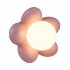 Flower Shaped LED Wall Light with Wooden Mount
