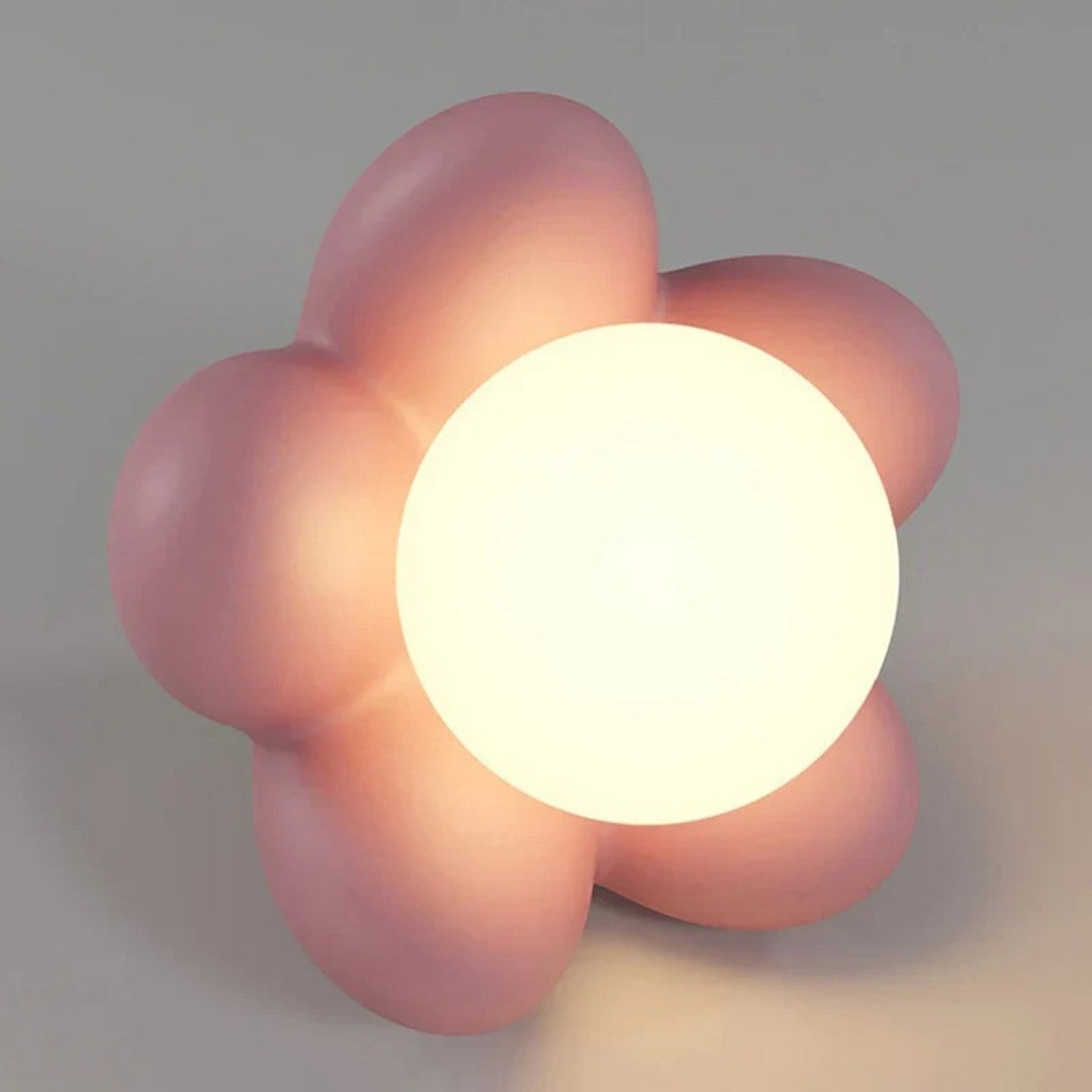 Flower Shaped LED Wall Light with Wooden Mount