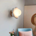 Flower Shaped LED Wall Light with Wooden Mount