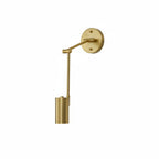 Adjustable Arm Wall Light with Swivel Head in Black or Gold