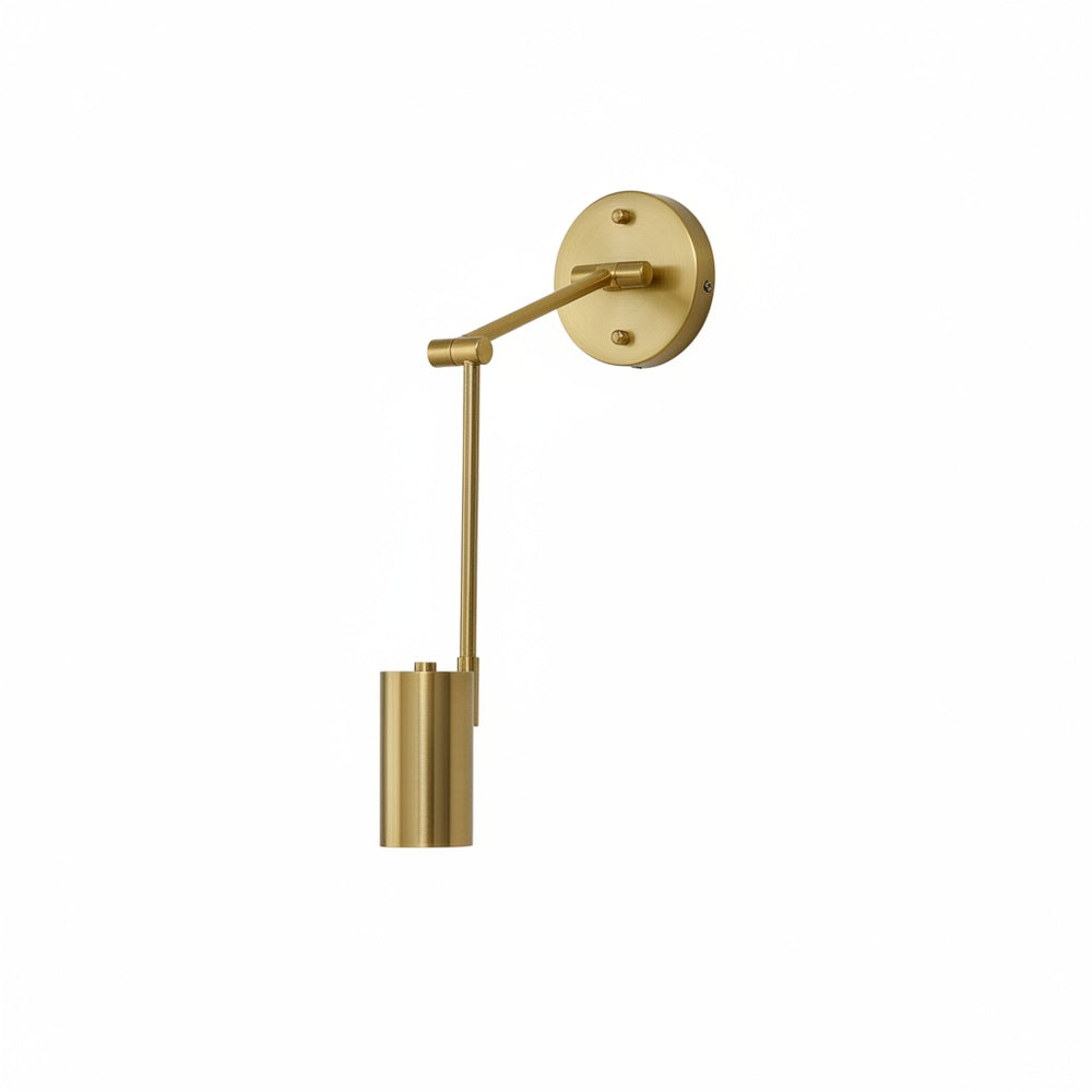 Adjustable Arm Wall Light with Swivel Head in Black or Gold