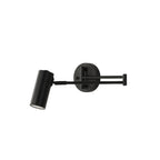 Adjustable Arm Wall Light with Swivel Head in Black or Gold