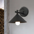 Industrial Cone Shade Wall Light in Three Finishes