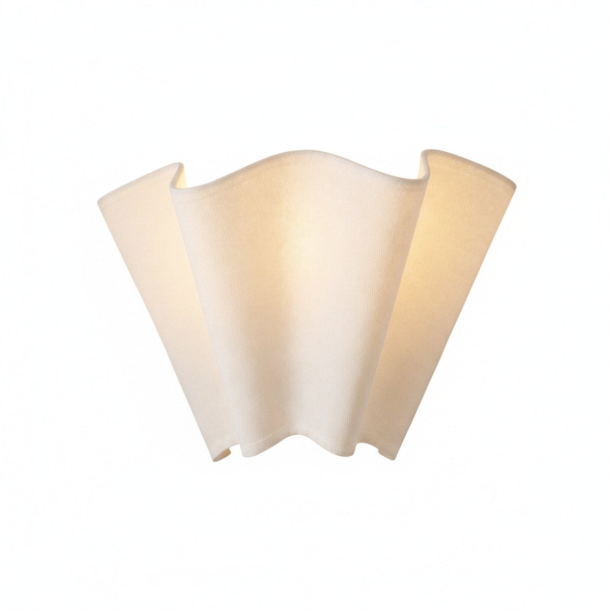 Scandi Flower Wall Light with Pleated Linen Shade