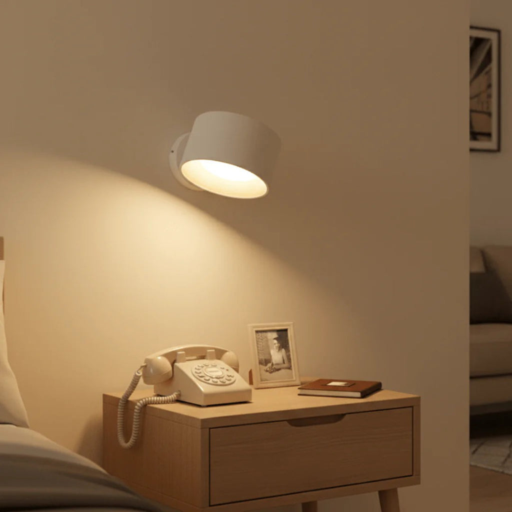 Rechargeable Scandi Wall Light with Adjustable Head, USB-C