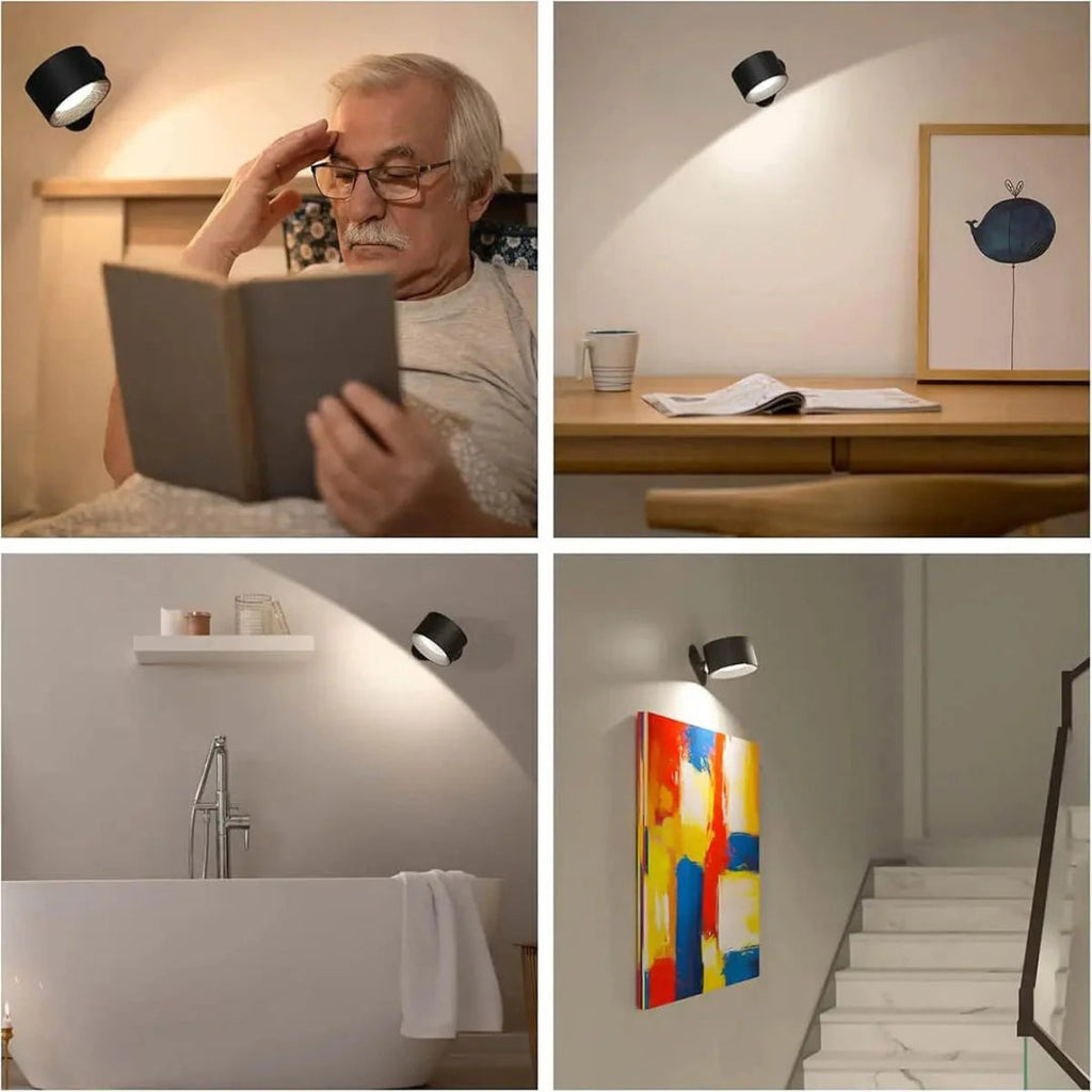 Rechargeable Scandi Wall Light with Adjustable Head, USB-C