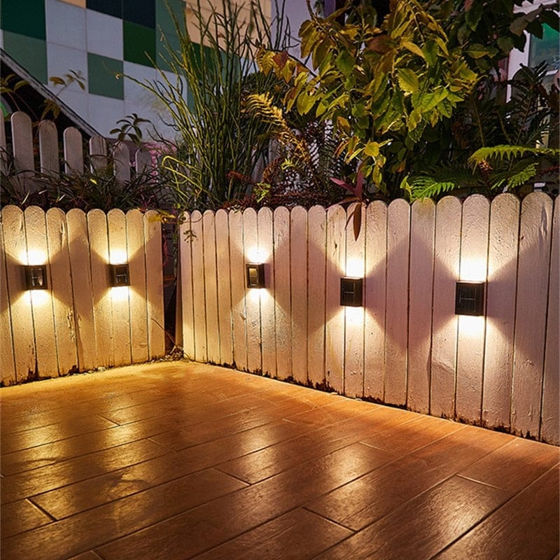 Solar Up Down Outdoor Wall Light, IP65 with Dusk Sensor