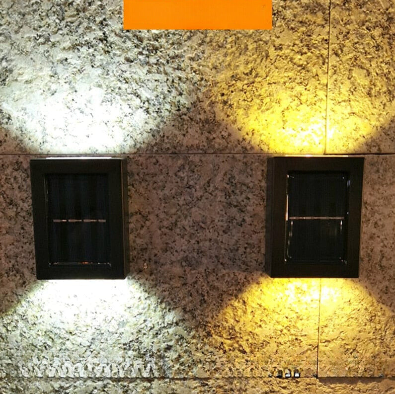 Solar Up Down Outdoor Wall Light, IP65 with Dusk Sensor