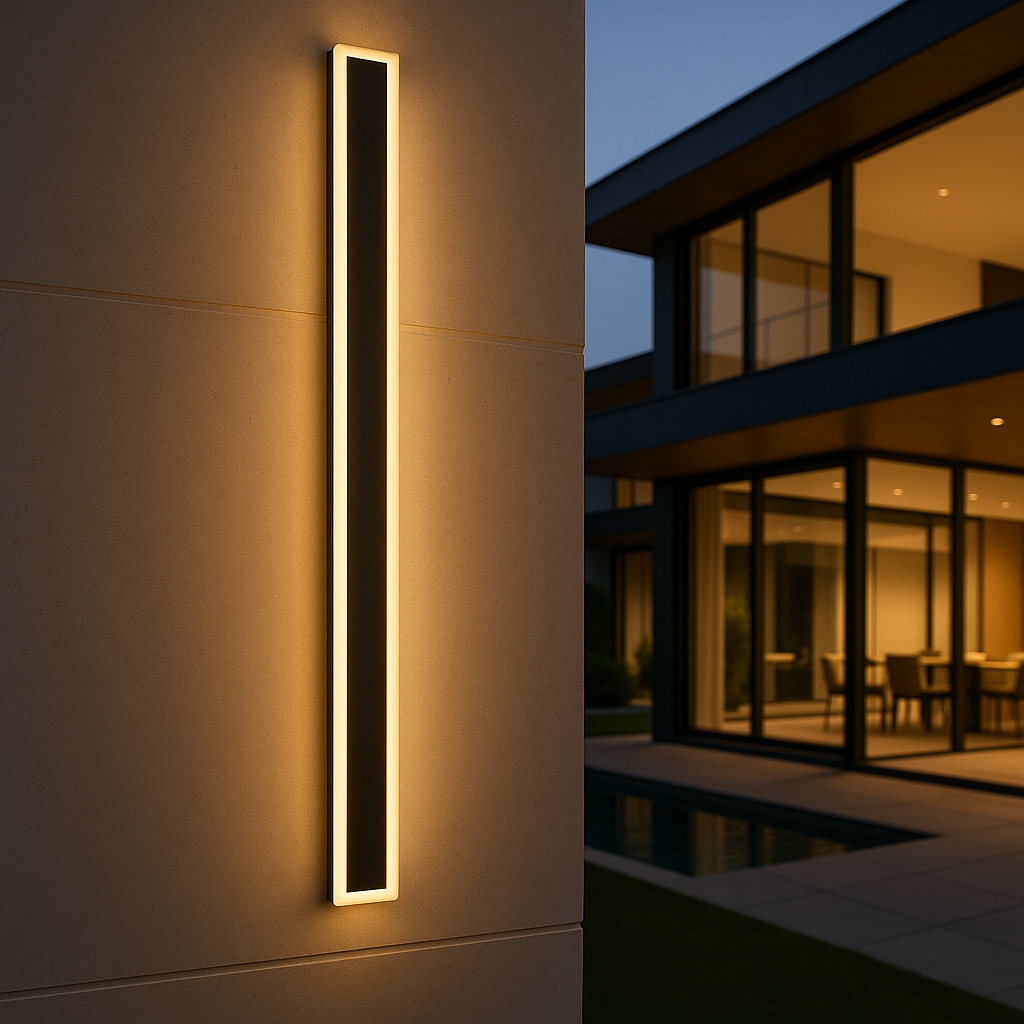 Minimalist Outdoor LED Wall Light, Six Lengths
