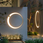 Outdoor Ring Wall Light with Warm White LED, 40 to 80 cm