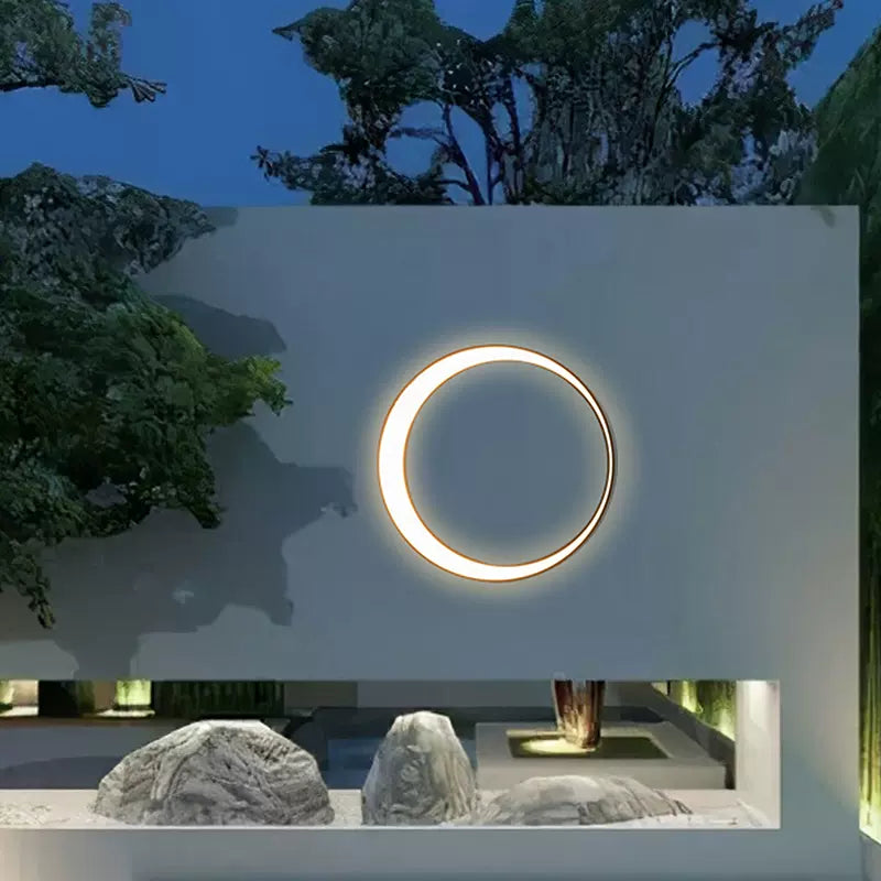 Outdoor Ring Wall Light with Warm White LED, 40 to 80 cm