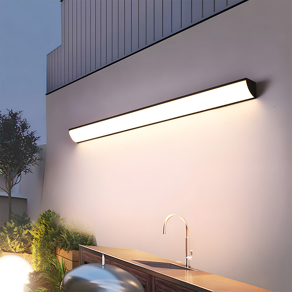 Minimalist LED Outdoor Wall Light, IP65 Aluminium, 30 or 40cm