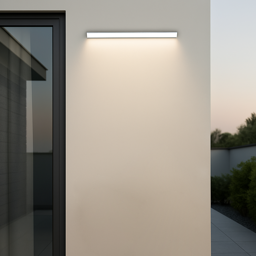 Minimalist Outdoor LED Wall Light, IP65 Aluminium