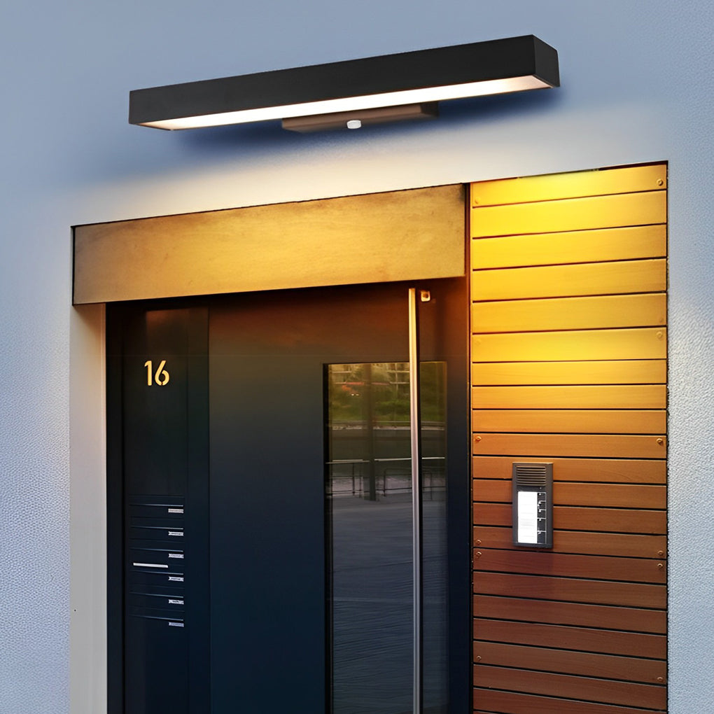 Minimalist Outdoor LED Wall Light, Motion Sensor Option