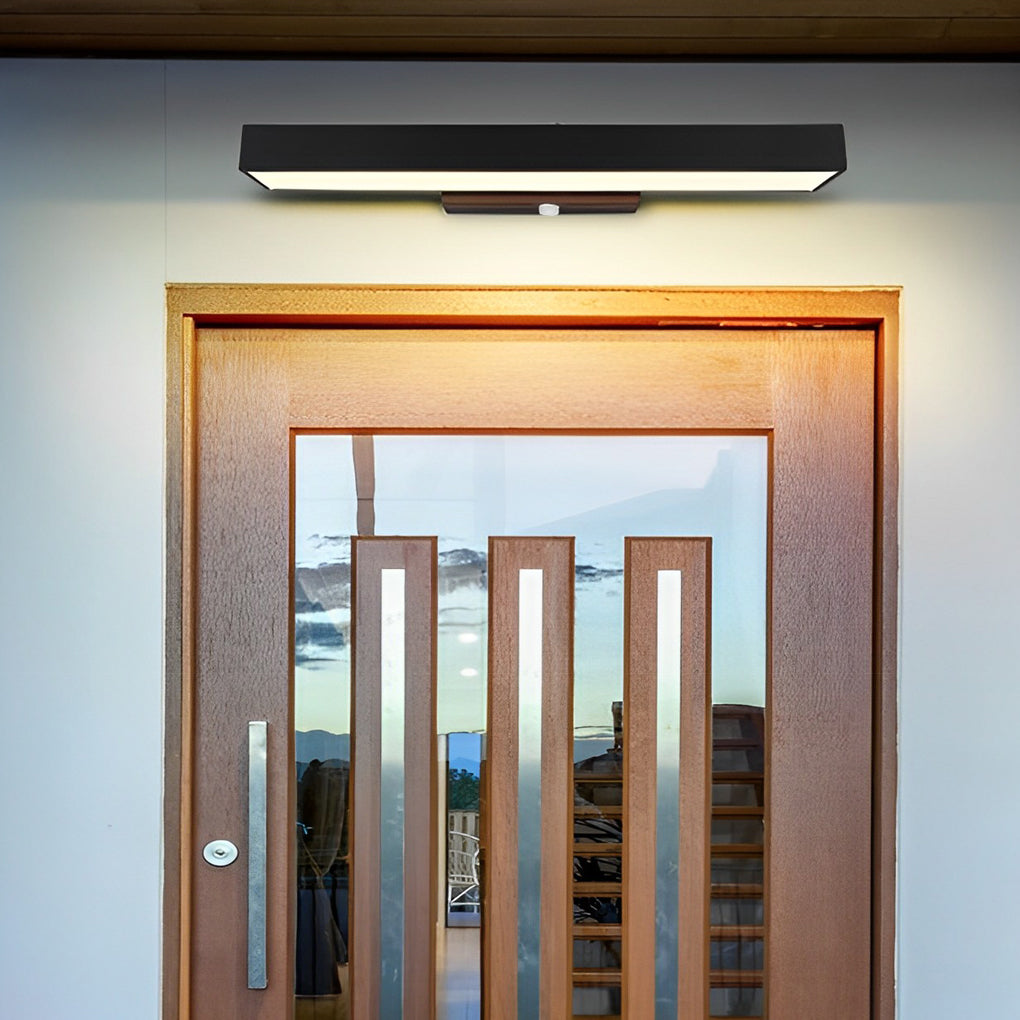 Minimalist Outdoor LED Wall Light, Motion Sensor Option
