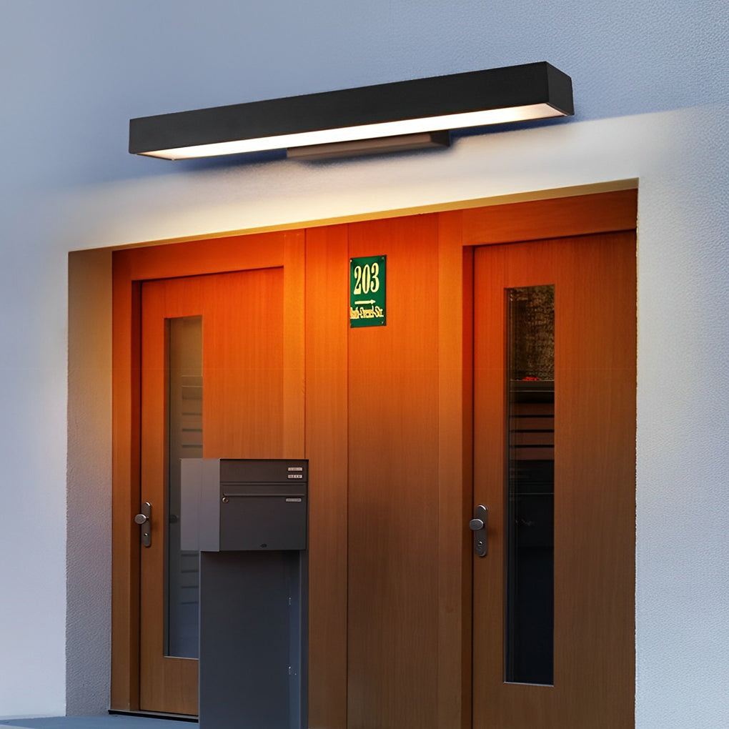 Minimalist Outdoor LED Wall Light, Motion Sensor Option