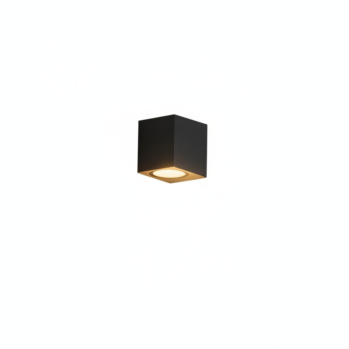 Square Outdoor Wall Light, Up and Down Beam, IP54 Metal