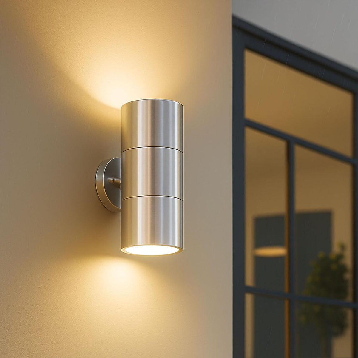 Stainless Steel Up Down Outdoor Wall Light, GU10, IP44
