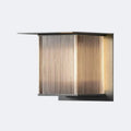 Rectangular Ribbed Acrylic Outdoor Wall Light, IP68