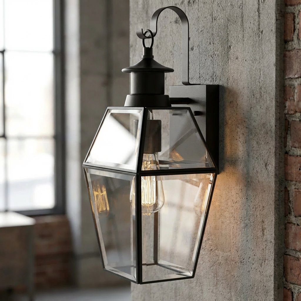 Vintage Lantern Outdoor Wall Light with Optional Motion Sensor