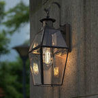 Vintage Lantern Outdoor Wall Light with Optional Motion Sensor