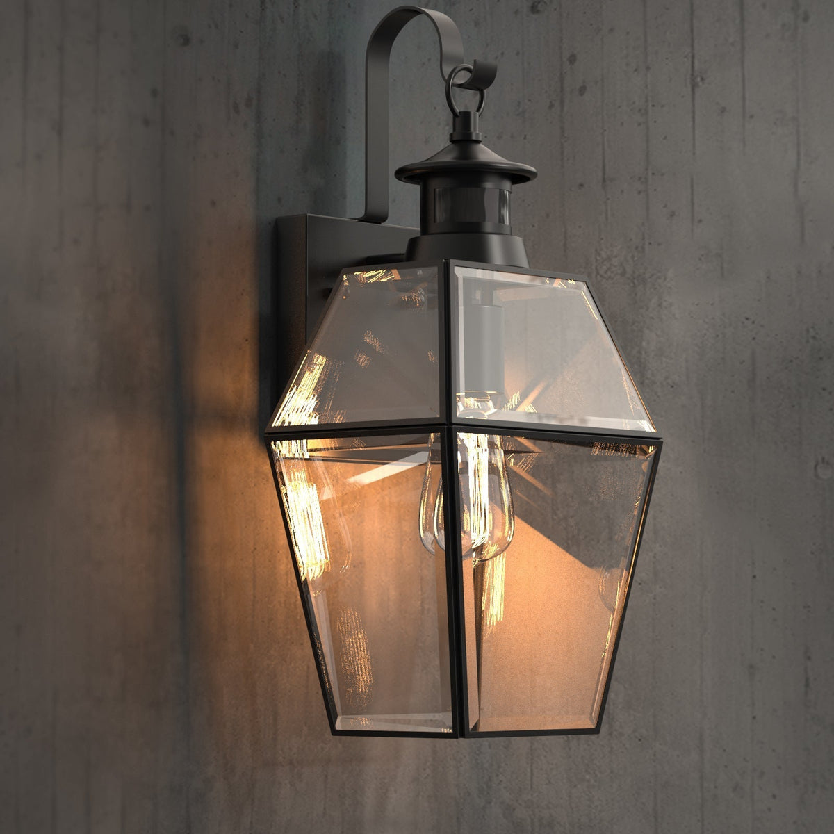 Vintage Lantern Outdoor Wall Light with Optional Motion Sensor
