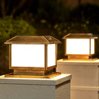 Vintage Solar Post Light with Remote, IP65