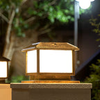 Vintage Solar Post Light with Remote, IP65