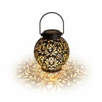 Hanging Solar Garden Light with Cut-Out Shadow Pattern, IP44