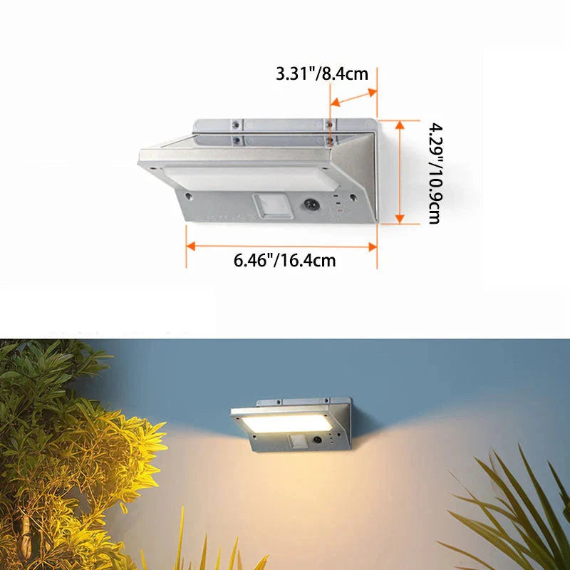 Solar Outdoor Wall Light for Garden and Facade, Three Sizes